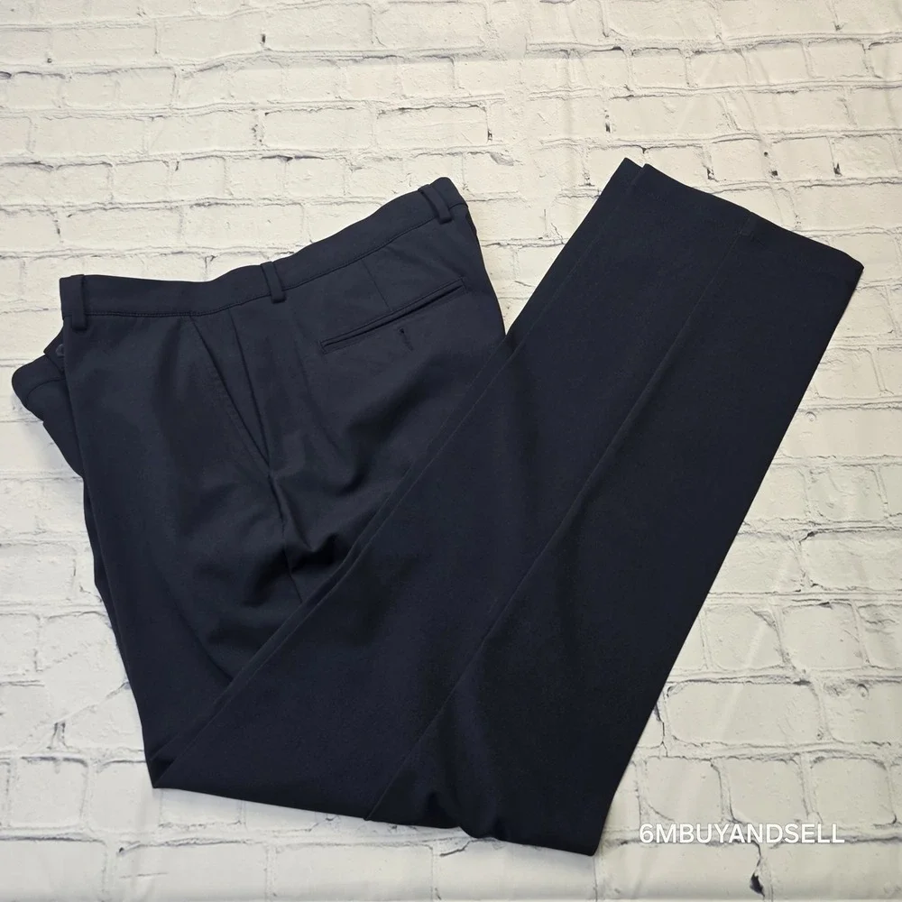 Greg Norman Mens‎ Navy Blue Performance Stretch Golf Pants 36x32 Wicking Comfort